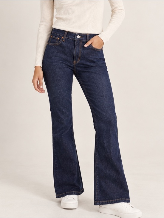 Abercrombie & Fitch Denim - Abercrombie & Fitch Mid Rise Bootcut Jeans Dark Wash 27 Regular